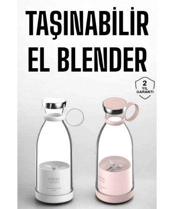 El Blender Taşınabilir Meyve Blender Şarj Edilebilir Taşınabilir Blender Elektrikli