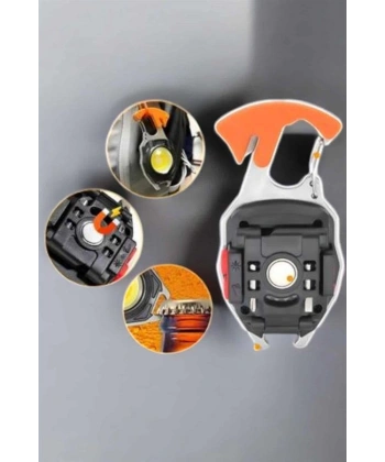 El Feneri Acil Işık Seti Tornavida Düdük Kapak Açma Kamp Lambası