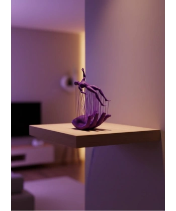 El İnsan Figürü Mor Modern Sanatsal Biblo Soyut Tasarım Salon ve Ofis Dekoru