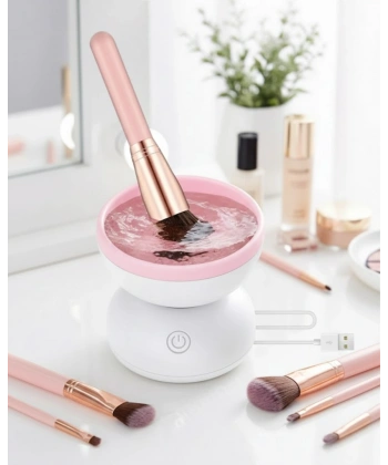 Elektrikli Makyaj Fırçası Temizleyici USB ile Çalışan Otomatik Fırça Yıkama Makinesi