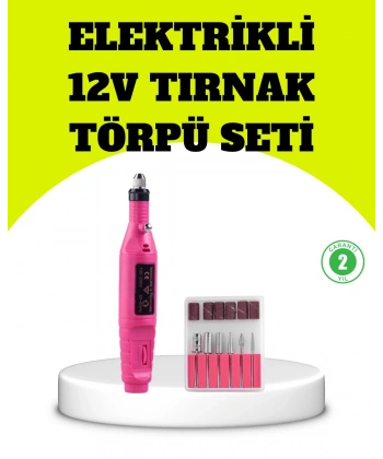 Elektrikli Manikür Pedikür Törpü Seti 6 Başlıklı