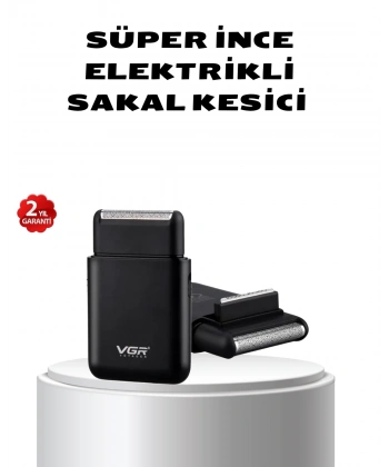 Elektrikli Tıraş Makinesi Çift Başlıklı Ultra İnce Tasarım