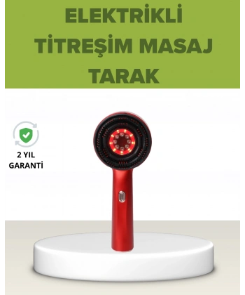 Elektrikli Titreşim Masaj Tarak Kırmızı Işık Terapi