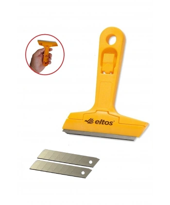 Eltos Çok Fonksiyonlu Profesyonel Cam Kazıma Bıçağı 2 Adet Yedek Bıçak Hediyeli