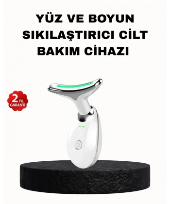 EMS Mikro Akım Yüz ve Boyun Sıkılaştırıcı Cihaz 7000 VPM Titreşim Isı Terapili