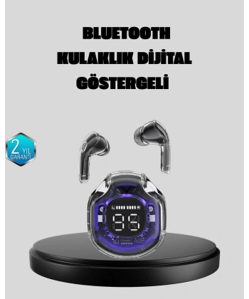 ENC Mikrofonlu Kablosuz Kulaklık Dokunmatik Kontrol ve LED Ekran Şarj Kutulu