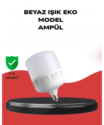 Enerji Tasarruflu Şarjlı LED Ampul 30W Beyaz Işık
