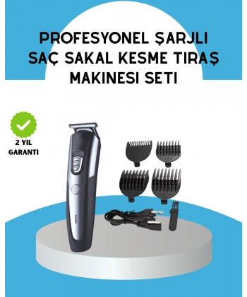 Ergonomik Profesyonel Tıraş Makinesi Saç Sakal Kesme ve Düzeltme