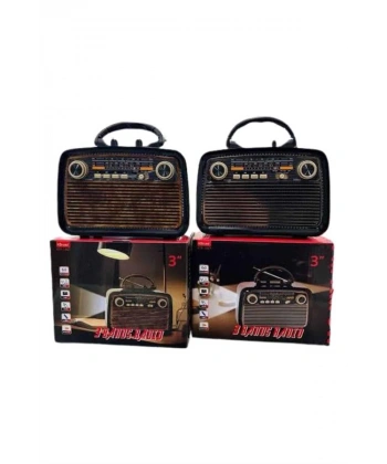 Eskitme Nostalji Tasarımlı Bluetoothlu Nostalji Radyo Ahşap Nostaljik Görünümlü