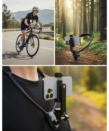 Esnek Silikon Boyun Montajlı Telefon Tutucu Canlı Yayın ve Vlog Çekim