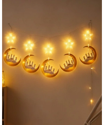 Ev İçi Ramazan LED Aydınlatma Saçağı 3 Metre Şık Tasarım