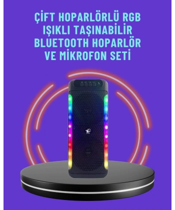 Ev ve Dış Mekan Kullanımına Uygun RGB Işıklı Hoparlör