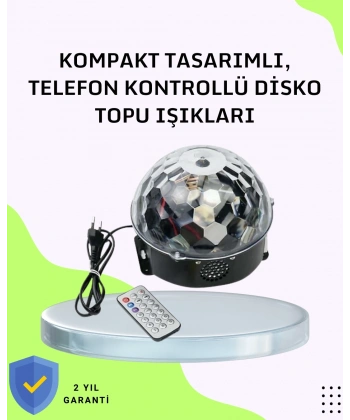 Ev ve Parti İçin Masaüstü Bluetooth Disko Topu Işık Gösterisi