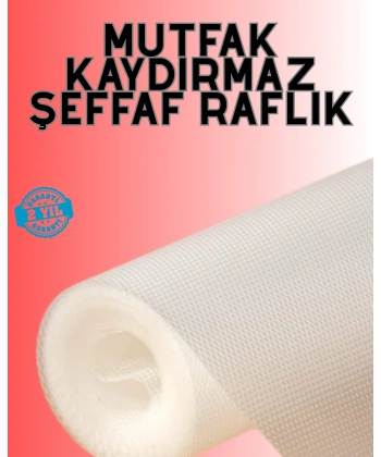 Eva malzemeden kaydırmaz şeffaf raflık buzdolabı kaplaması