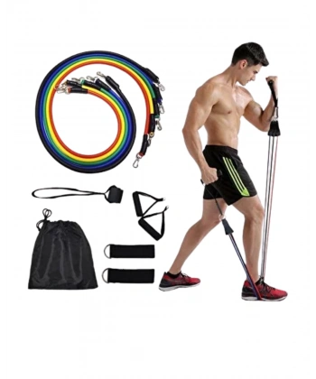Evde Spor İçin Çok Amaçlı Direnç Lastiği Antrenman Seti 11 Parça