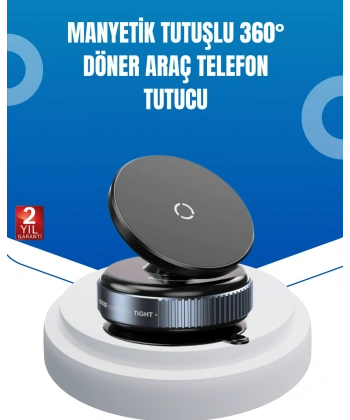 Evrensel Manyetik Araç Telefon Tutucu 360° Döner Başlık