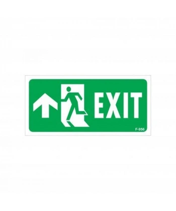 Exit Yukarı Sol Ok İşaretli Uyarı Levhası 17,5x25 KOD:956