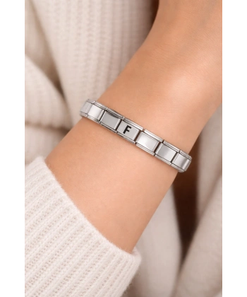 F Harfli Çelik Bileklik – Kişiye Özel Baş Harf Bileklik – Paslanmaz Çelik Şık ve Zarif Kadın Bileklik