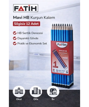 Fatih Mercanlı 12010 HB Kurşun Kalem 12 Adet
