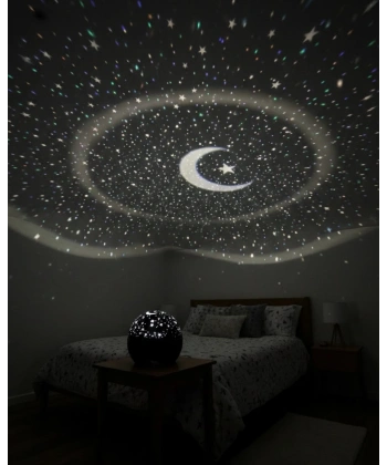 Fişli Yıldız Projektör Gece Lambası Müzikli