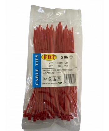 FRT Kırmızı 2,5x150 Kablo Bağı