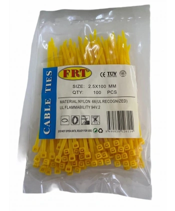 FRT Sarı 2,5x100 Kablo Bağı