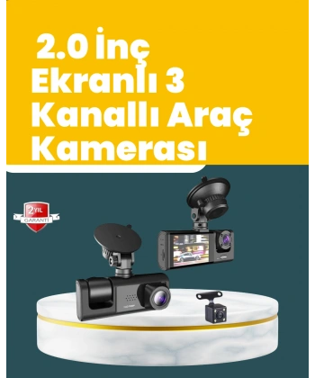 Full HD Çift Yönlü Araç Kamerası  Hareket Algılama  Döngüsel Kayıt