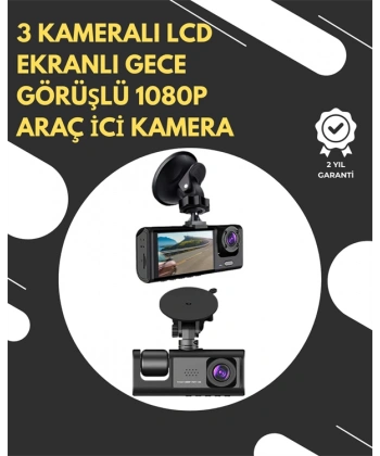 G-Sensör ve Hareket Algılama Destekli 1080p Araç İçi Güvenlik Kamerası