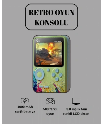 G5 Game Box Retro Mini Oyun Konsolu – 500 Dahili Oyun