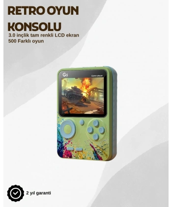 G5 Taşınabilir Retro Oyun Konsolu – Çocuk ve Yetişkinler İçin