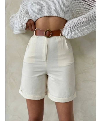 Gabardin kumaş şort