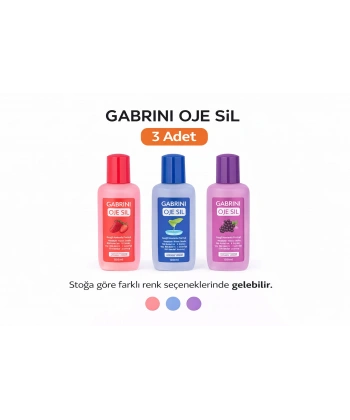 Gabrini Oje Sil Besleyici Aseton 125 ml Oje Çıkarıcı 3 Adet