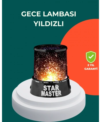 Galaxy Efektli LED Yıldız Projektör Renk Değiştirmeli Oda Aydınlatması