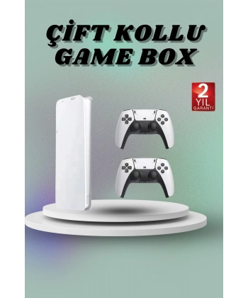 Game Box 3D Çift Oyun Kollu 4K HD Ekran 20000den Fazla Oyun Seçeneği 2.4G Kablosuz