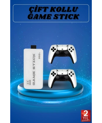 Game Stick 4K Retro Çift Kollu Atari Oyunlari +20000 Oyunlu Konsol Nostalji
