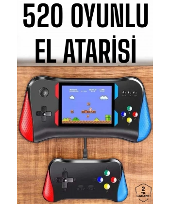 Gamepad Joystick 500 Oyunlu Retro Oyun Konsolu Tv Bağlantı Özellikli 2 Kişilik Destekli