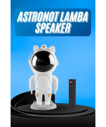 Gece Lambası Astronot Bluetooth Hoparlörlü Galaksi Işık Projektörü