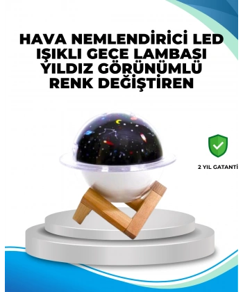 Gece lambası özellikli taşınabilir nemlendirici ve aromaterapi cihazı USB girişli