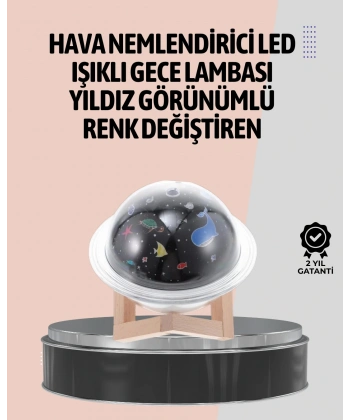 Gece lambası özellikli taşınabilir nemlendirici ve aromaterapi cihazı USB girişli