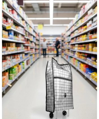 Geniş Hacimli Tekerlekli Pazar Çantası Dayanıklı ve Ergonomik