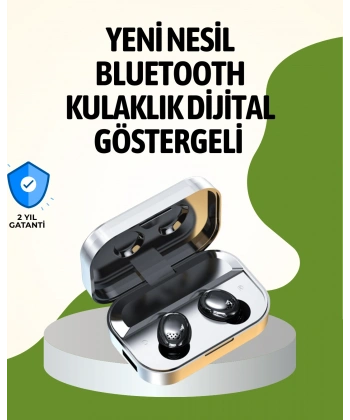 Gerçek Kablosuz Kulaklık – Bluetooth 5.0, Şarj Kutulu, Parmak İzi Kontrollü