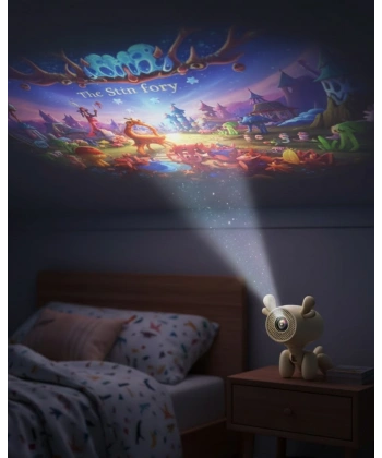 Geyik Tasarımlı Akıllı Projeksiyon 4K Destekli 500 ANSI Lümen