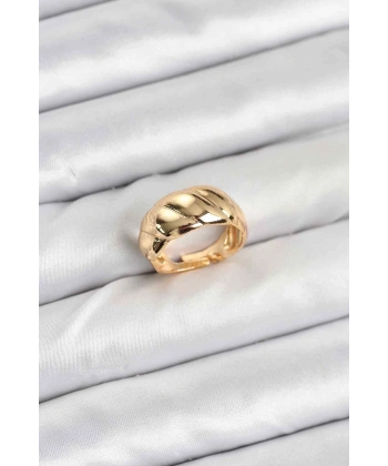 Gold Renk Bombeli Sarmal Yüzük