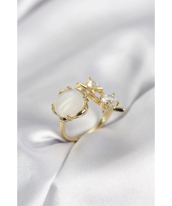 Gold Renk Kutup Yıldızı Model Kadın Yüzük