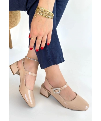 Gowe Nude Rugan Topuklu Ayakkabı