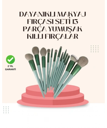 Göz Farı Allık Fondöten İçin Uygun 13lü Makyaj Fırçası Seti Kompakt Tasarım