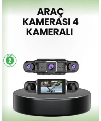 GPS’li 4 Kameralı Araç İç Dış Kayıt Sistemi 1080P WiFi Destekli