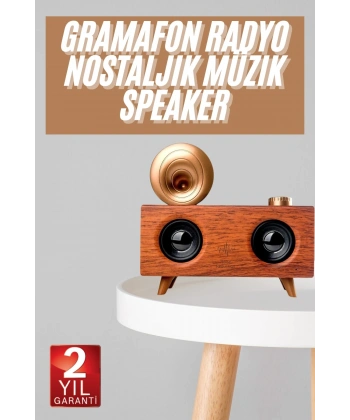 Gramafon Nostaljik Radyo Yüksek Ses Kalitesi USB TF Kart Aux