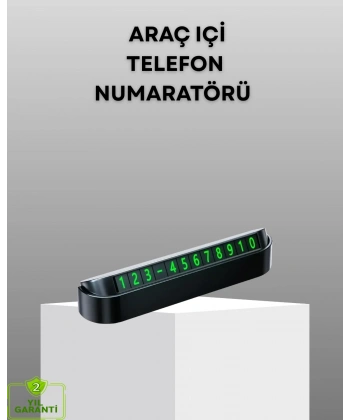 Gri Alüminyum Araç İçi Telefon Numaratörü – Dayanıklı, Modern ve Net Görünürlük Sağlayan Tasarım
