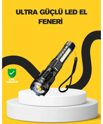 Güçlü LED El Feneri Şarj Edilebilir Çok Modlu